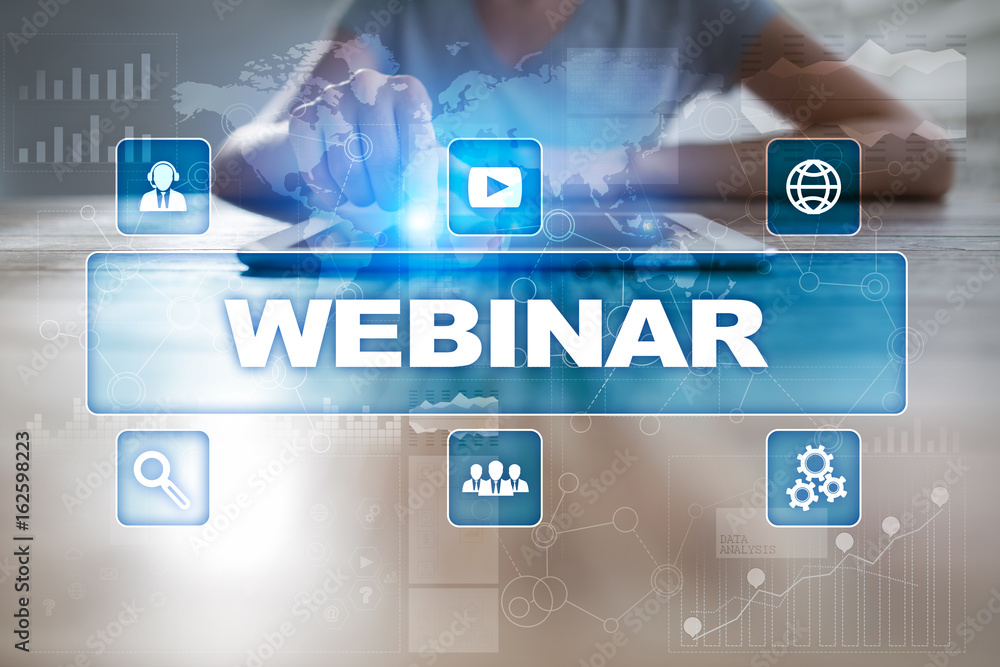 Webinar. E-Learning, Online Education concept. Personal development. Webinar. E-Learning, Online Education concept. Personal development.