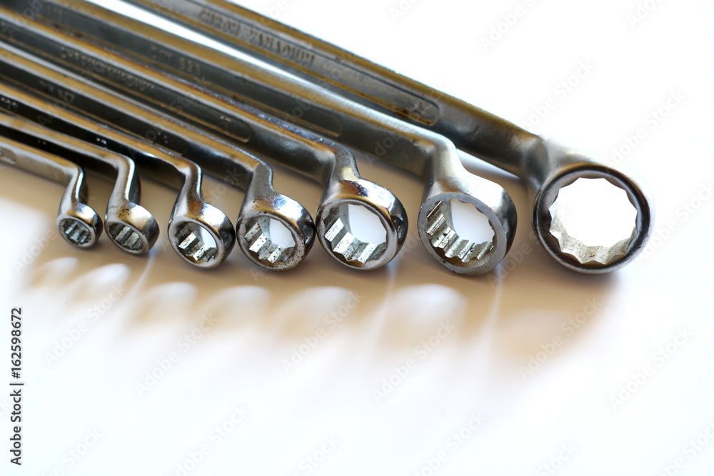 set of flare wrenches of different sizes set of flare wrenches of different sizes