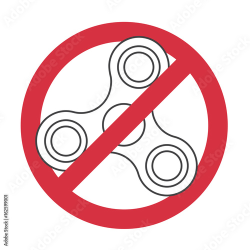 Banned or Not Allowed to Use a Fidget Spinner concept.