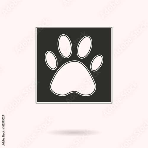 Paw vector icon.