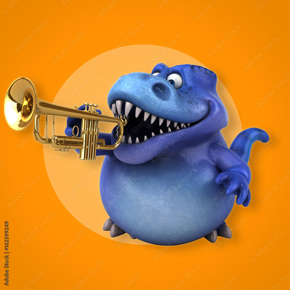 Fun Trex - 3D Illustration Fun Trex - 3D Illustration
