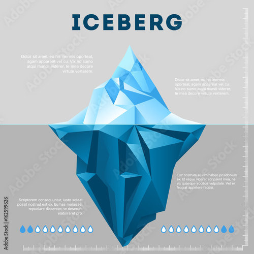 Information poster design with iceberg