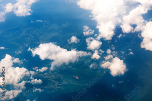 Aerial sky and clouds background © hxdyl