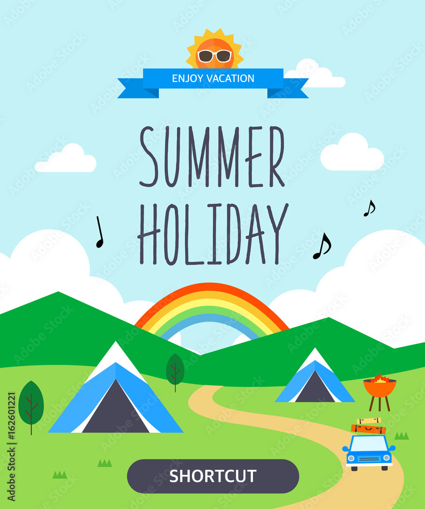 Summer template illustration