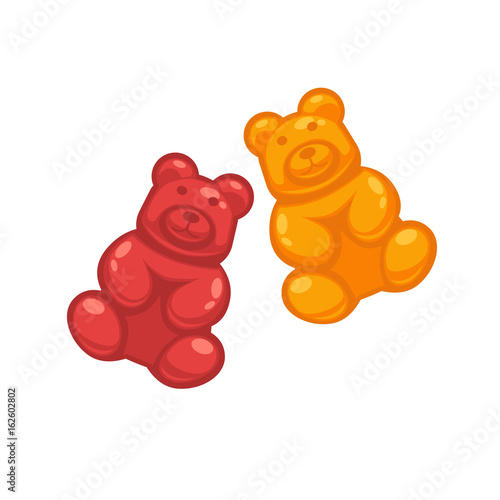 Different colored jelly bears