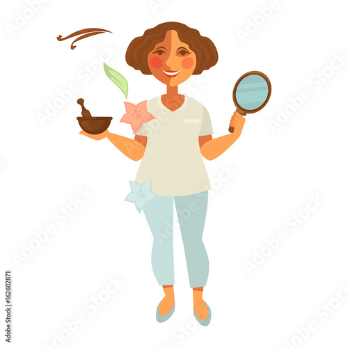 Cheerful female beautician