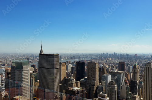New York City skyline from viewpoint, urban skyscrapers of Manhattan aerial view   © Iuliia Sokolovska