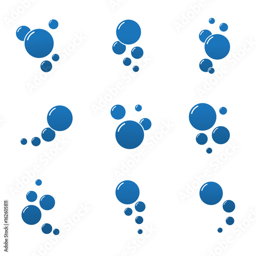 Bubble vector icon set.