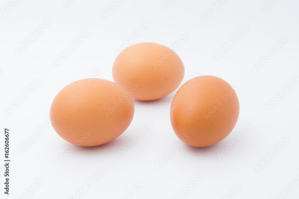 Three Eggs Isolated Three Eggs Isolated