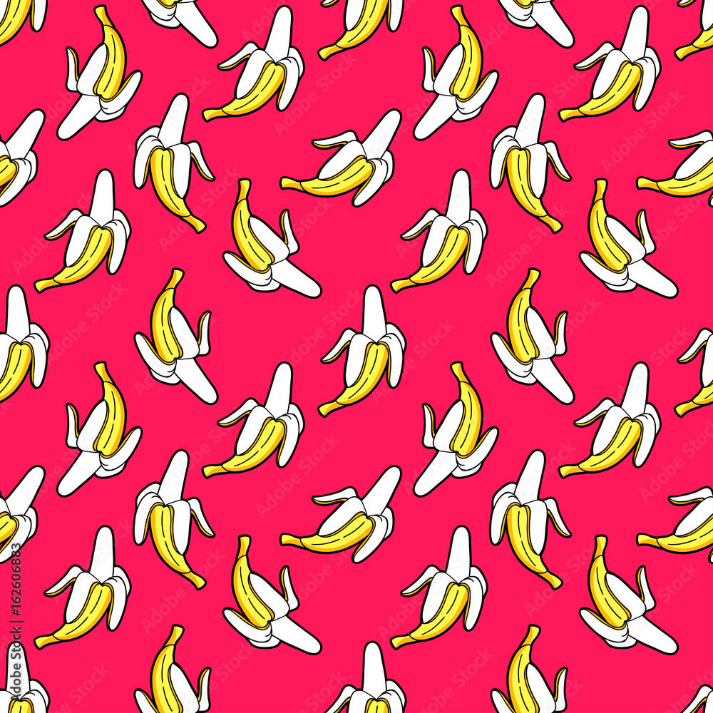 Tropic seamless pattern in cartoon trendy style. Tropic seamless pattern in cartoon trendy style.