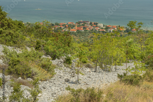 village on island Pasman shoot from top of the hill