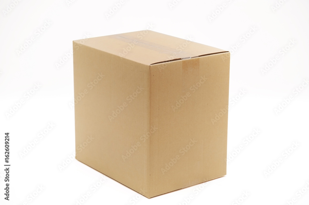 Box made of cardboard on a white background Box made of cardboard on a white background