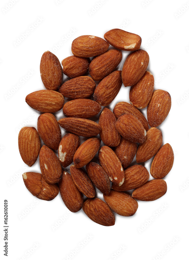 Nuts and seed for eating on white background Nuts and seed for eating on white background