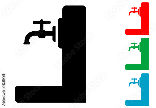 Icono plano fuente varios colores