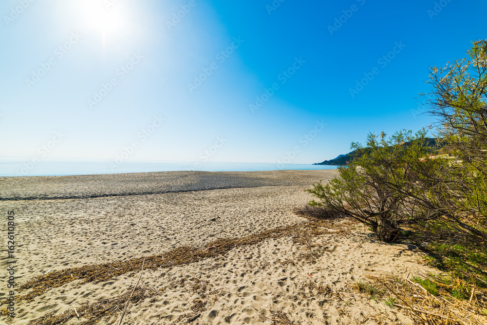 Sun shining over Marina di Cardedu beach Sun shining over Marina di Cardedu beach