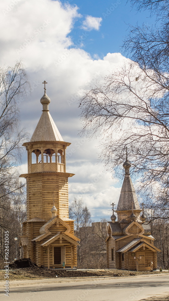 Wooden church in Petrozavodsk, the capital of Karelia Wooden church in Petrozavodsk, the capital of Karelia