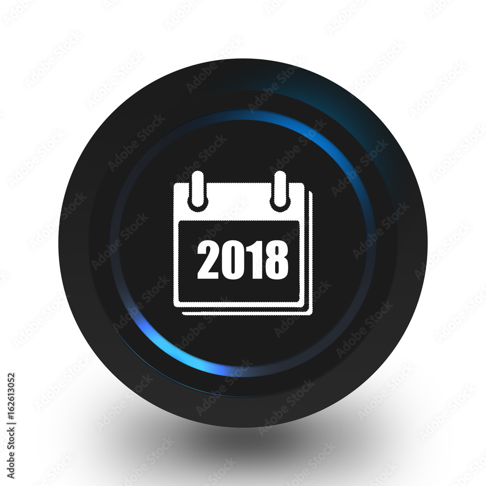 New year 2018 icon. New year 2018 icon.