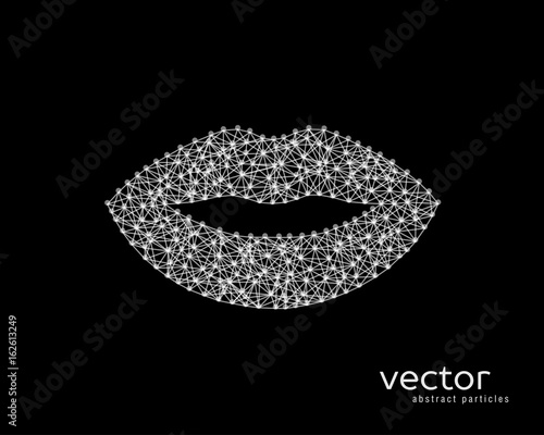Abstract vector illustration of lips.