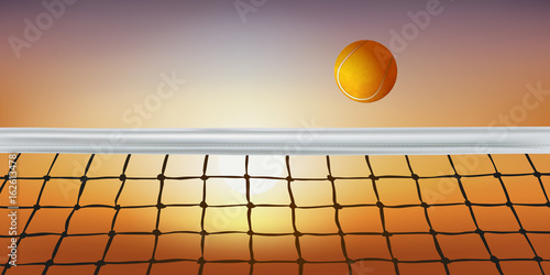 tennis - filet de tennis - balle de tennis - match - symbole - sport