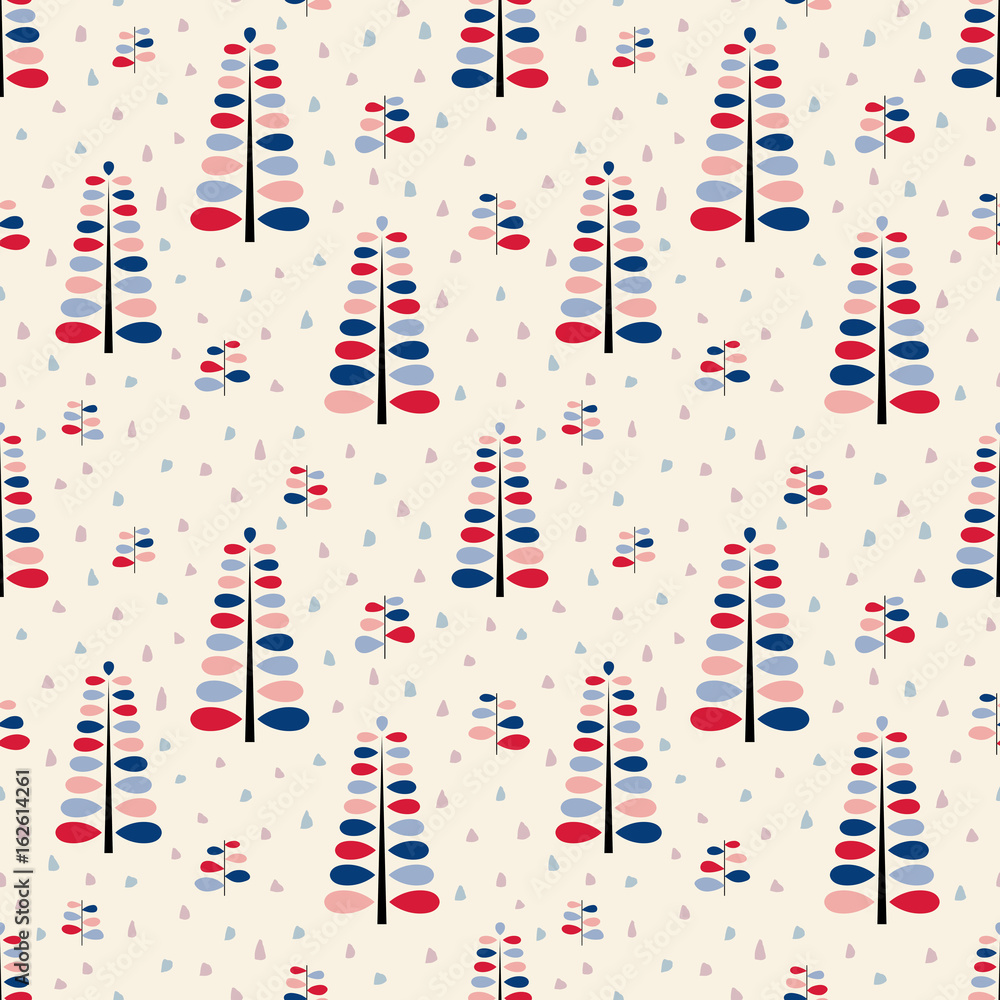 Obraz premium Stylish organic background. Seamless pattern.Vector. スタイリッシュ植物パターン