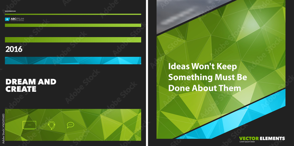Fototapeta premium Set of Abstract vector design elements for graphic layout. Modern business background