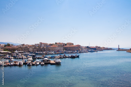 View of the Venetian port of Chania. Crete, Greece.