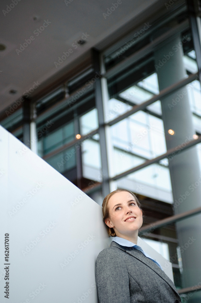 Businesswoman is dreaming in a break Businesswoman is dreaming in a break