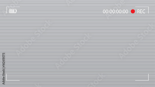 Frame digital video camera record screen isolated on background