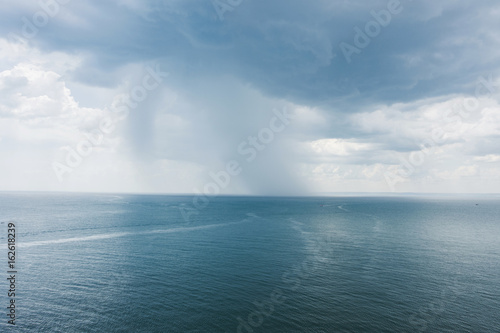 Heavy Rain Storm Inside The Sea