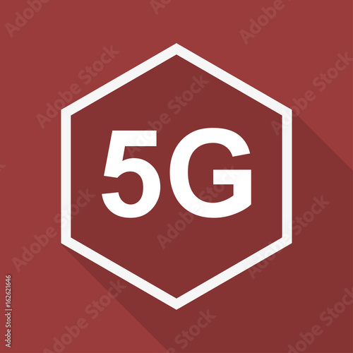Poly Button mit Schatten - 5G Verbindung