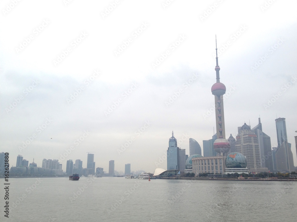 中国　上海　外灘　街並み