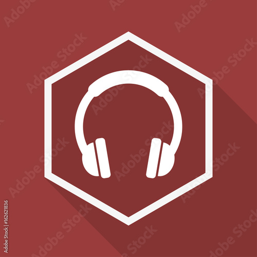 Poly Button mit Schatten - Headset