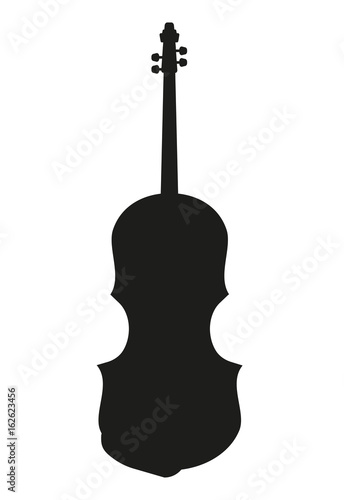 Violin silhouette. Music instrument