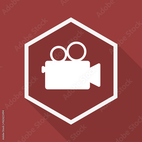 Poly Button mit Schatten - Filmkamera