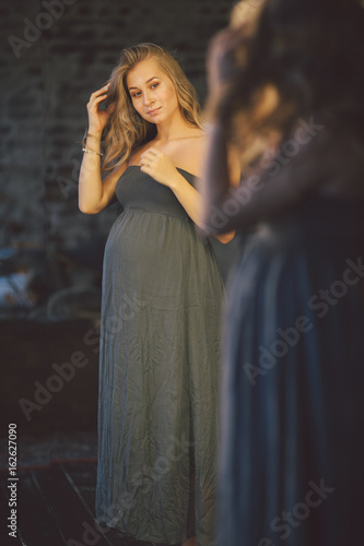 Beautiful pregnant woman.