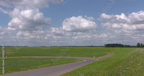 Landscape prepared for use as high-water channel, to be used as a by-pass for the river IJssel in case of a critical rise of the water level. VEESSEN-WAPENVELD, THE NETHERLANDS - MAY 2017 photo