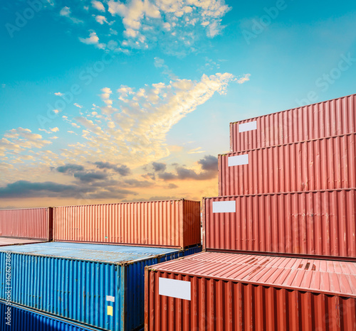 Photography Industrial Container yard for Logistic Import Export business