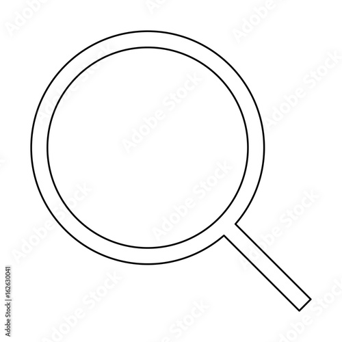 Magnifying glass or loupe the black color icon .