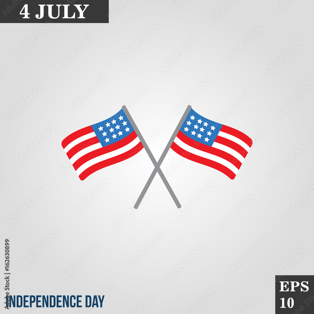 Flag icon in trendy flat style isolated on grey background. Usa independence day symbol for your design, logo, UI. Vector illustration, EPS10. Flag icon in trendy flat style isolated on grey background. Usa independence day symbol for your design, logo, UI. Vector illustration, EPS10.
