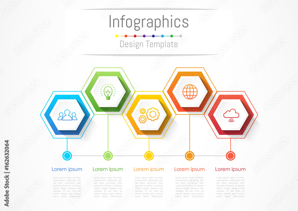 Infographic design elements for your business with 5 options, parts, steps or processes, Vector Illustration. Infographic design elements for your business with 5 options, parts, steps or processes, Vector Illustration.