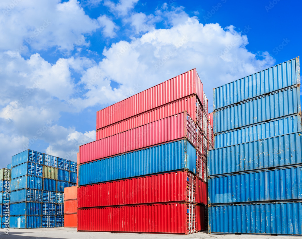Fototapeta premium Industrial Container yard for Logistic Import Export business