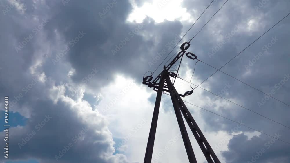 High quality video of electric pole in real 1080 slow motion 250fps High quality video of electric pole in real 1080 slow motion 250fps