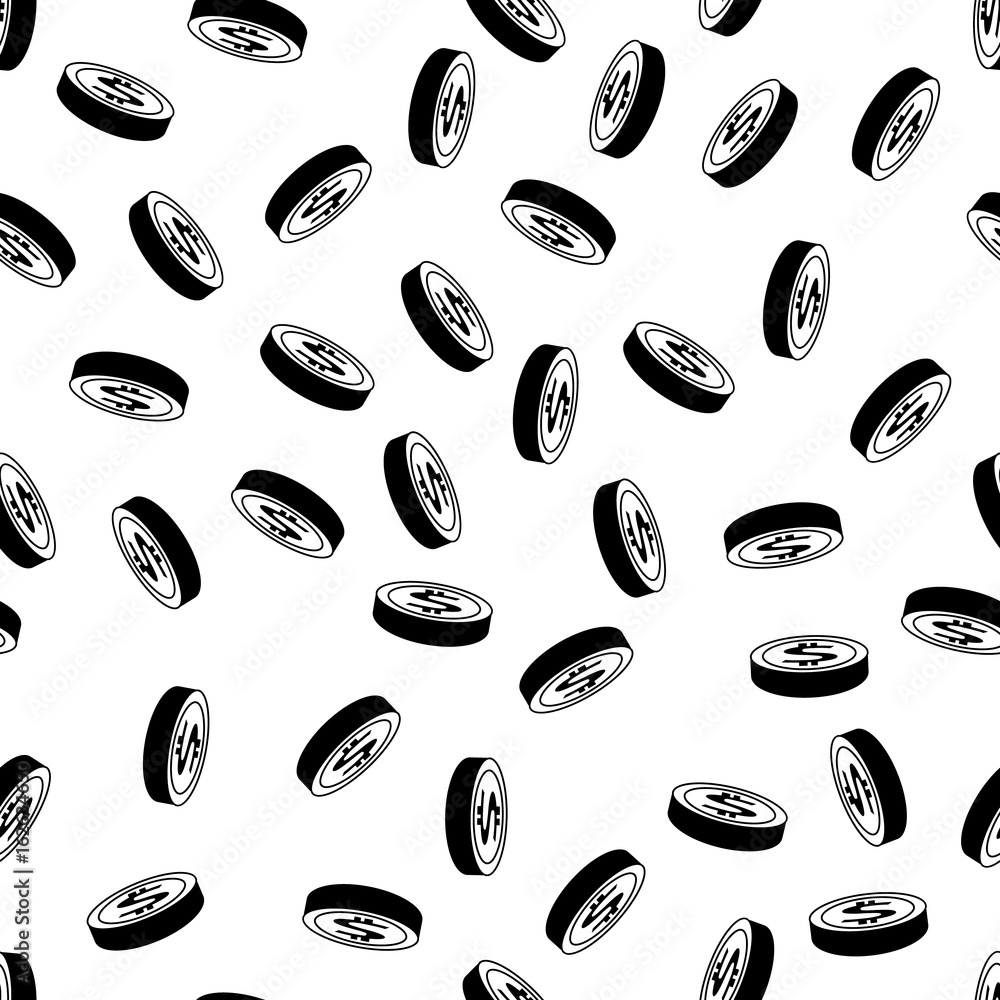 Falling coins seamless pattern Falling coins seamless pattern
