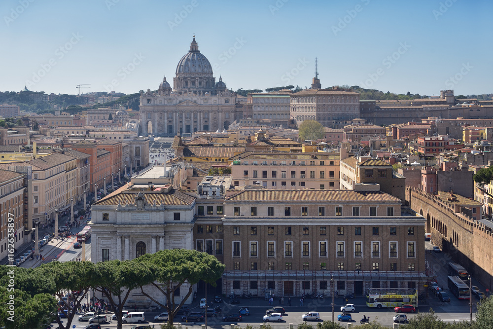 Blick auf Rom und den Vatikan