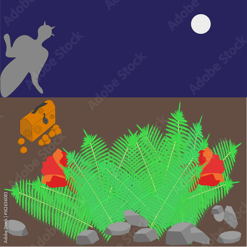 The legend about hidden treasures and blooming fern