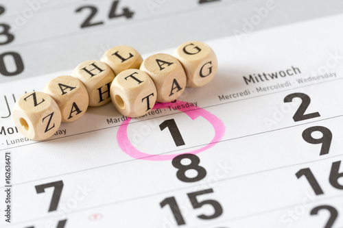 Kalender Zahltag