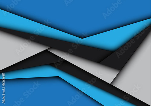 Abstract blue gray triangle overlap design modern futuristic creative background vector illustration.