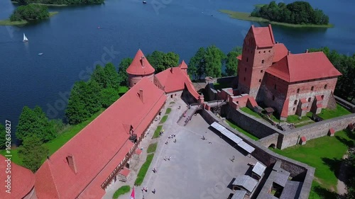 Lithuania Trakai castle on the lakes video photo