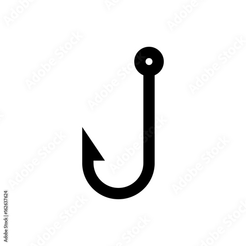 Fishing hook icon. Vector photo
