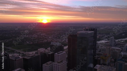 Wallpaper Mural Aerial Canada Calgary June 2017 Sunrise 4K Inspire 2 ProRes Torontodigital.ca